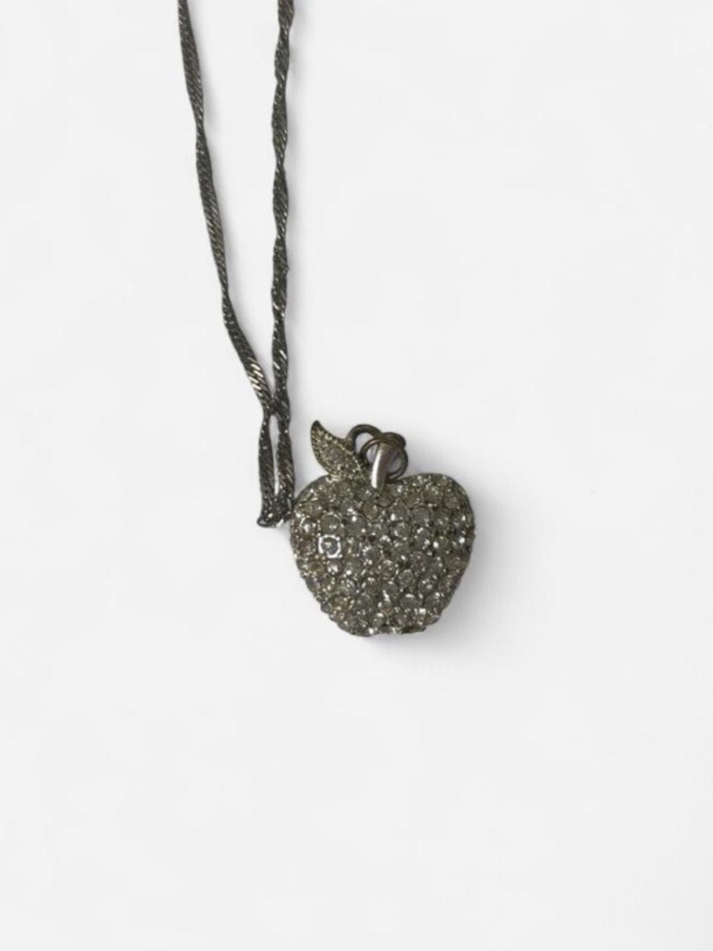 Silver Apple Necklace